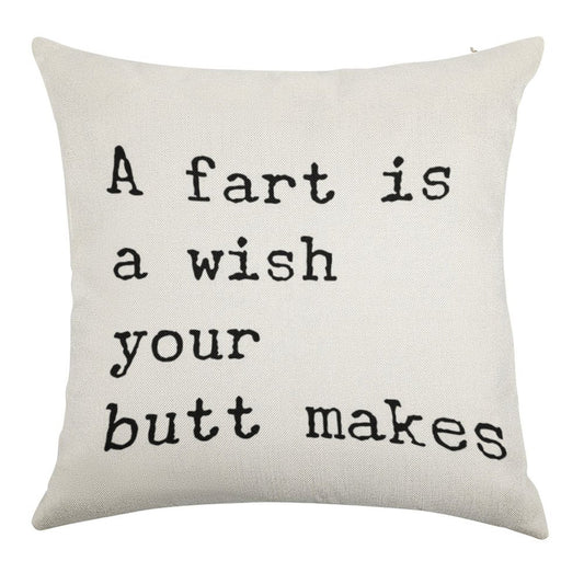 Farts Linen Throw Pillow Cover