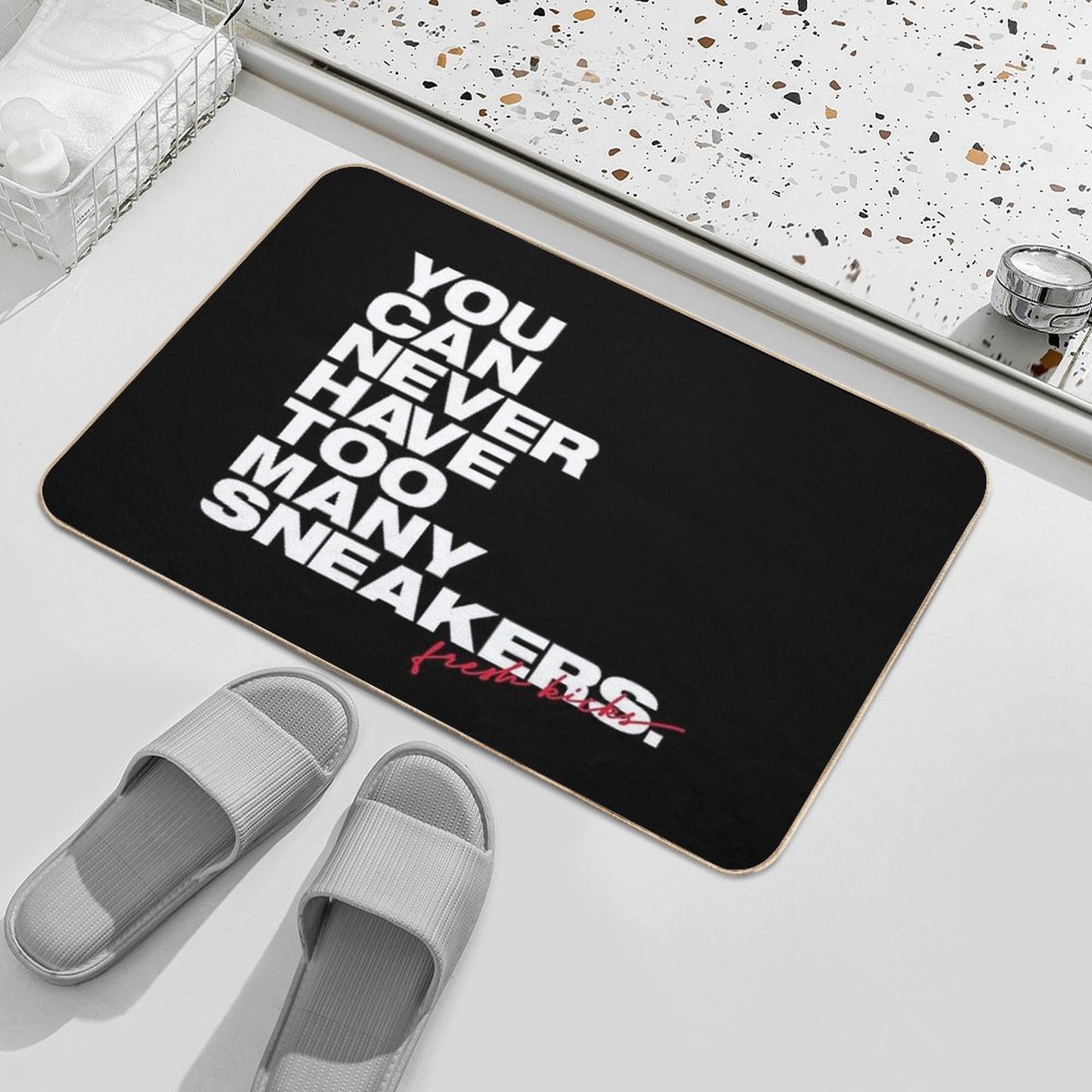 Sneaker Collector You Can Never Have Too Many Sneakers Bath Mat