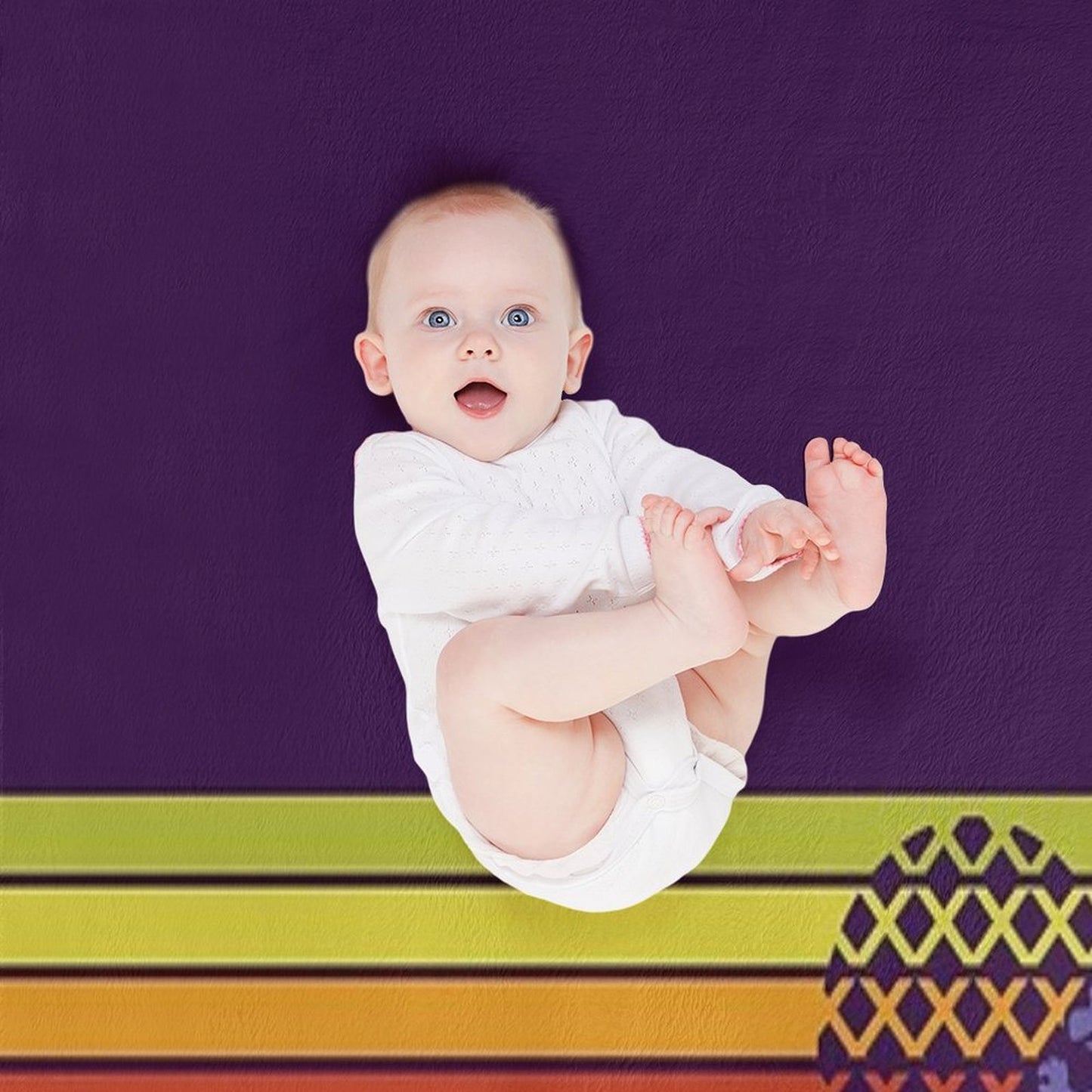 Retro Dragon Stripes Throw Blanket
