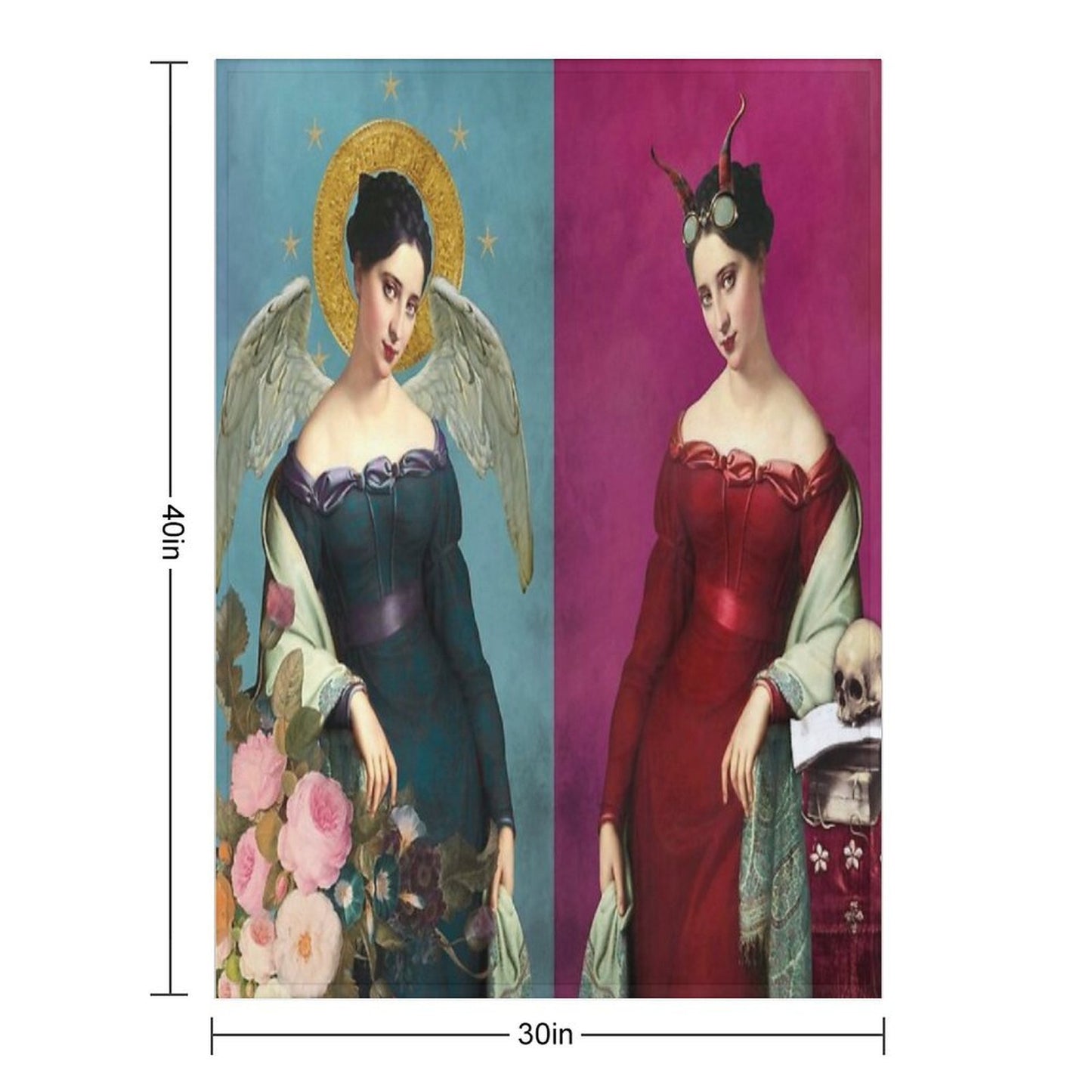 Angel And Devil - Helping You Make Choices Throw Blanket