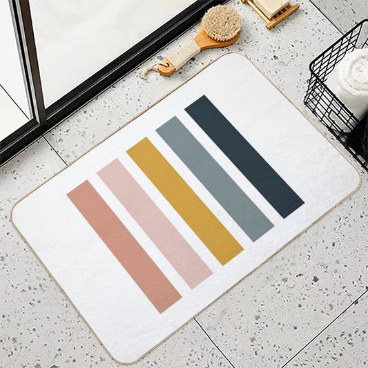 Mid-Century Modern  Neutral Terracotta Colors Bath Mat