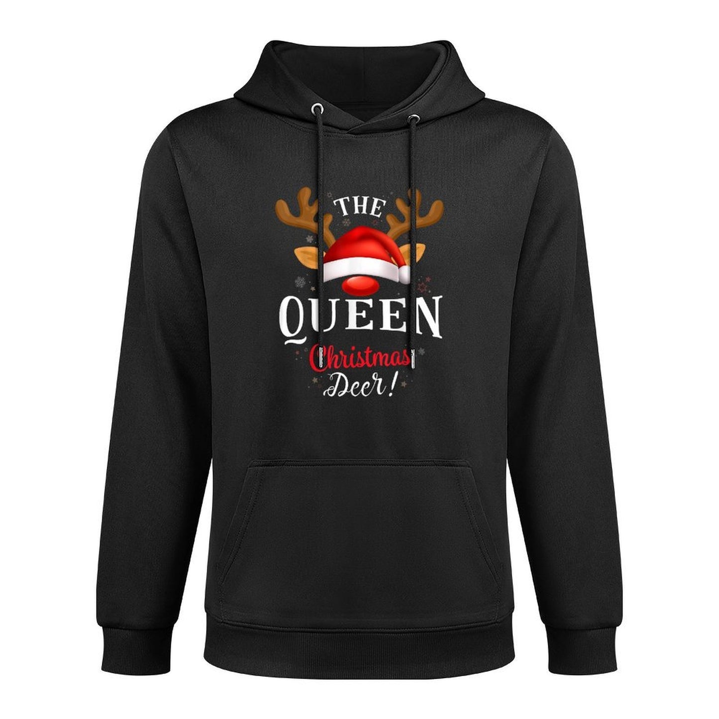 Queen Christmas Deer PJS Xmas Family Matching Relaxed Fit Hoodie