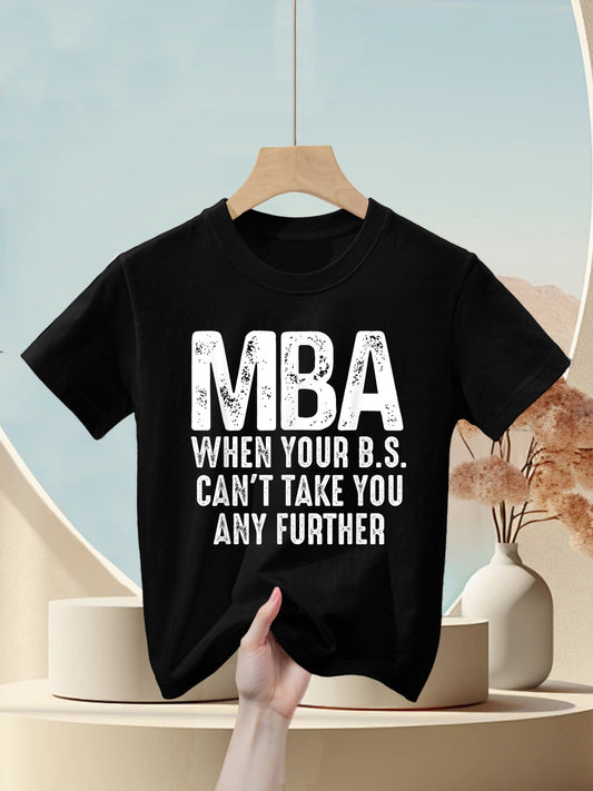 Funny MBA Design For Men Women Master Degree Graduation Day Kids T-Shirt