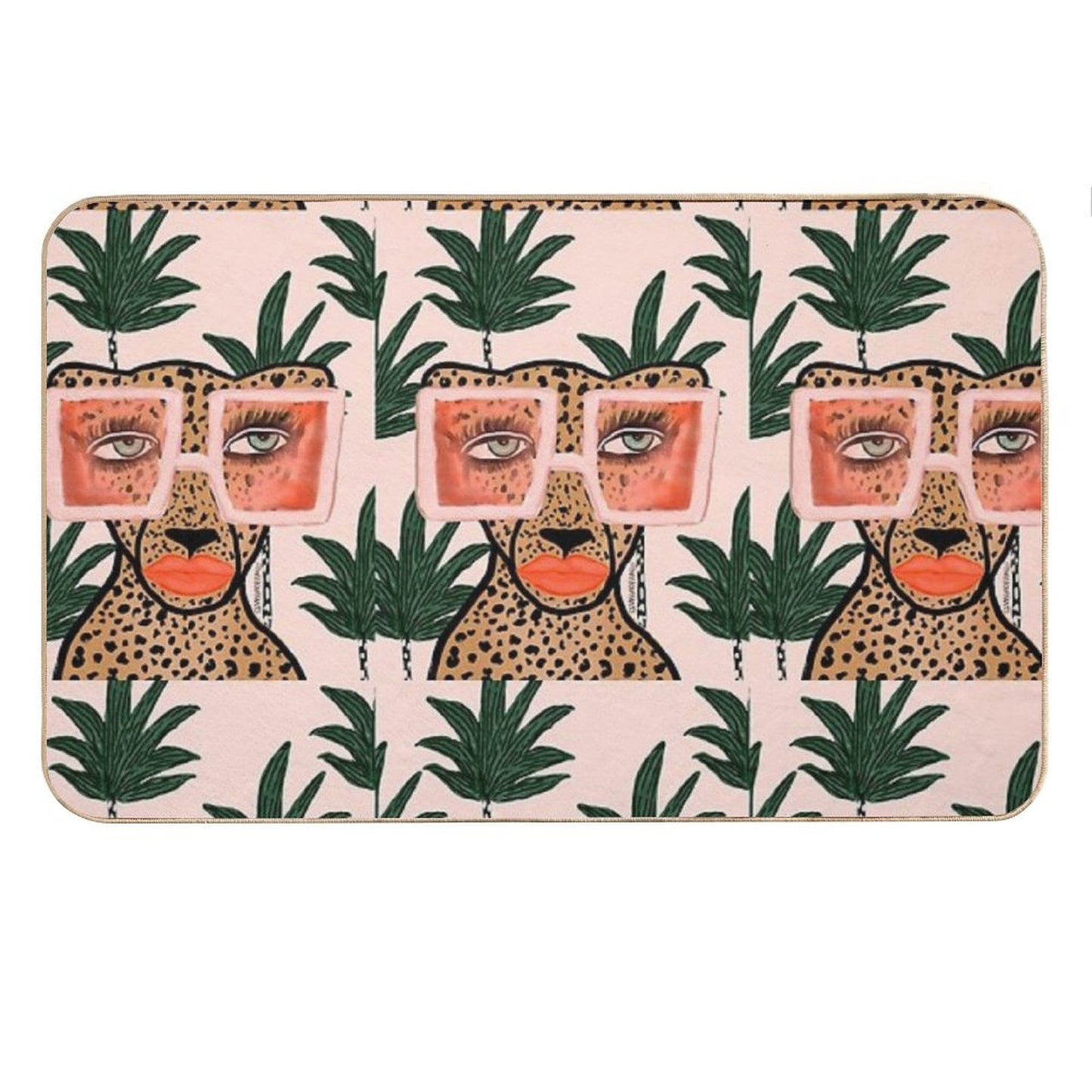 Tropical Glam Cat Bath Mat