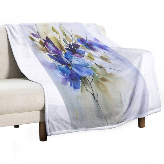 Beauty in Blue Throw Blanket