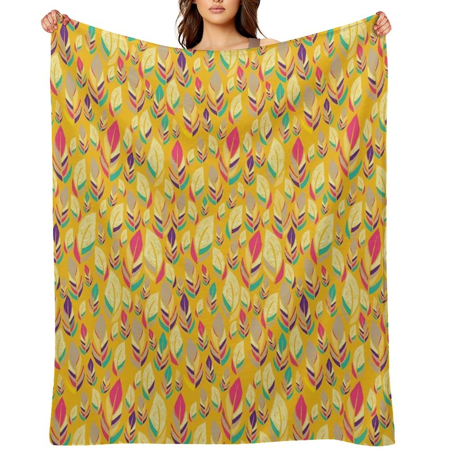 Dancing Feathers Throw Blanket