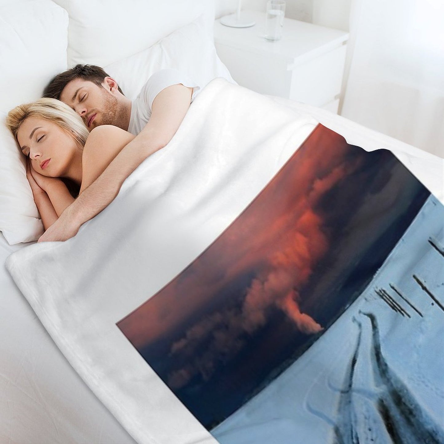 Sunset Clouds Above Switzerland Throw Blanket