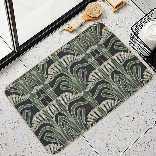Art Nouveau Botanical Bath Mat