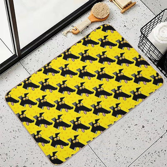 Seamless Derp Yellow Bath Mat