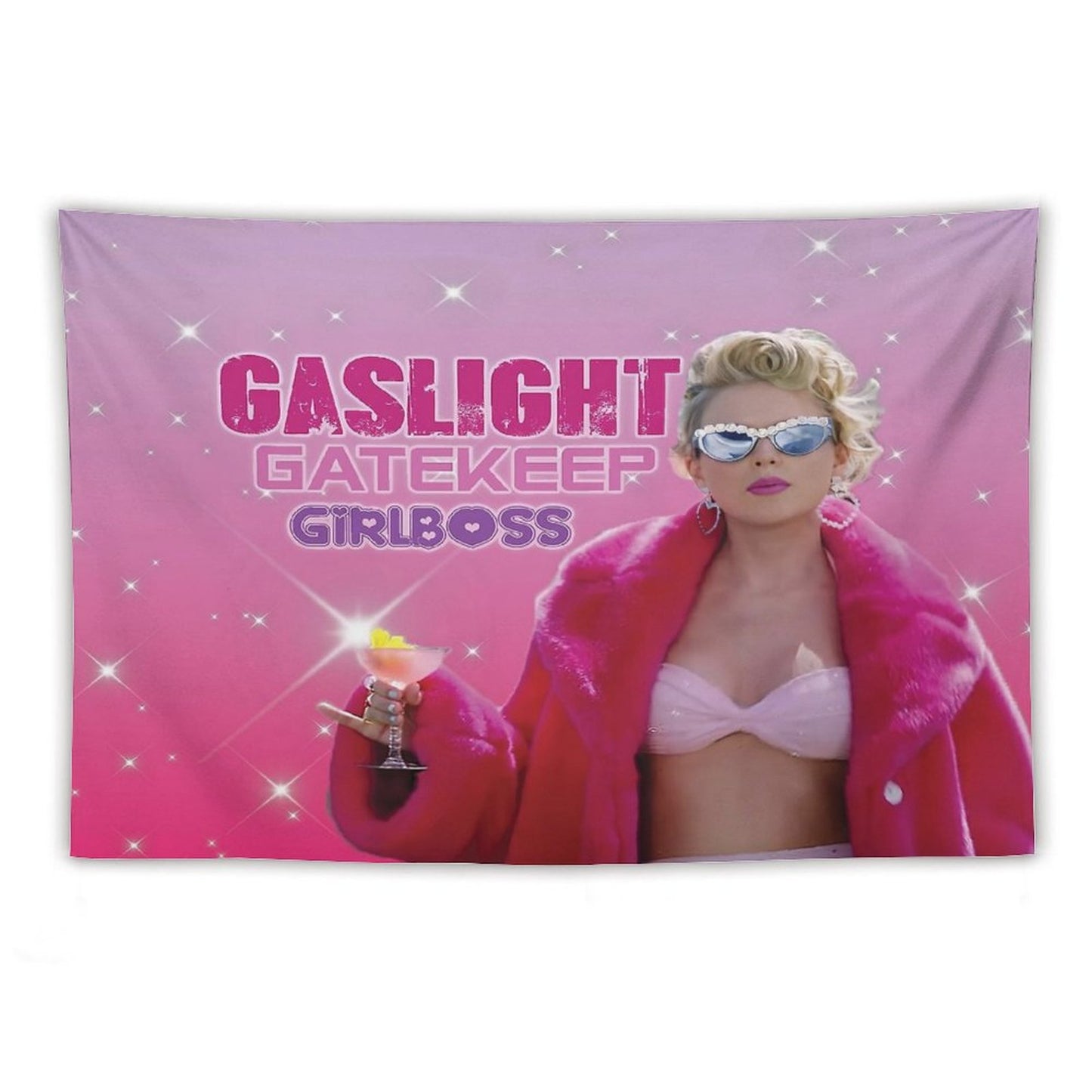 Taylor Gaslight Gatekeep Girlboss Tapestry