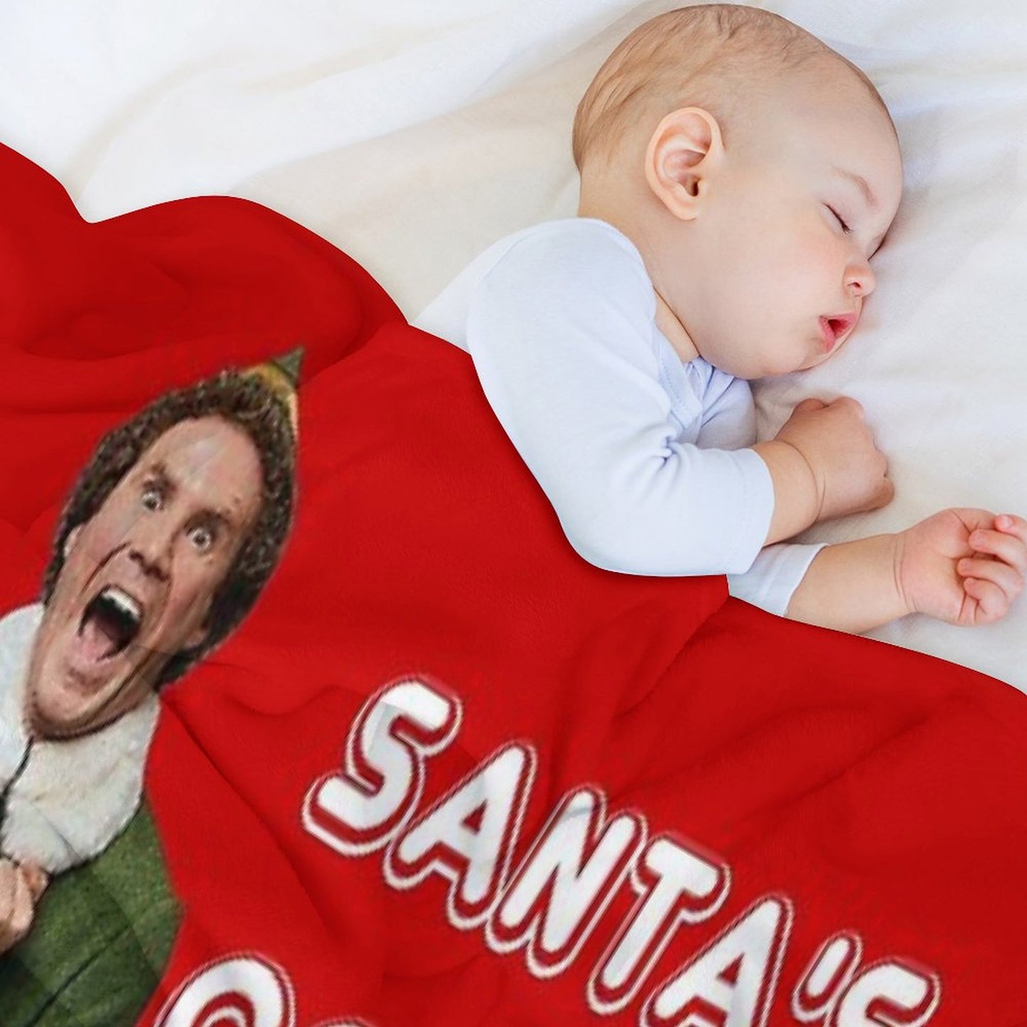SANTA'S COMING! I KNOW HIM! Elf The Movie Will Ferrell Buddy Christmas Throw Blanket