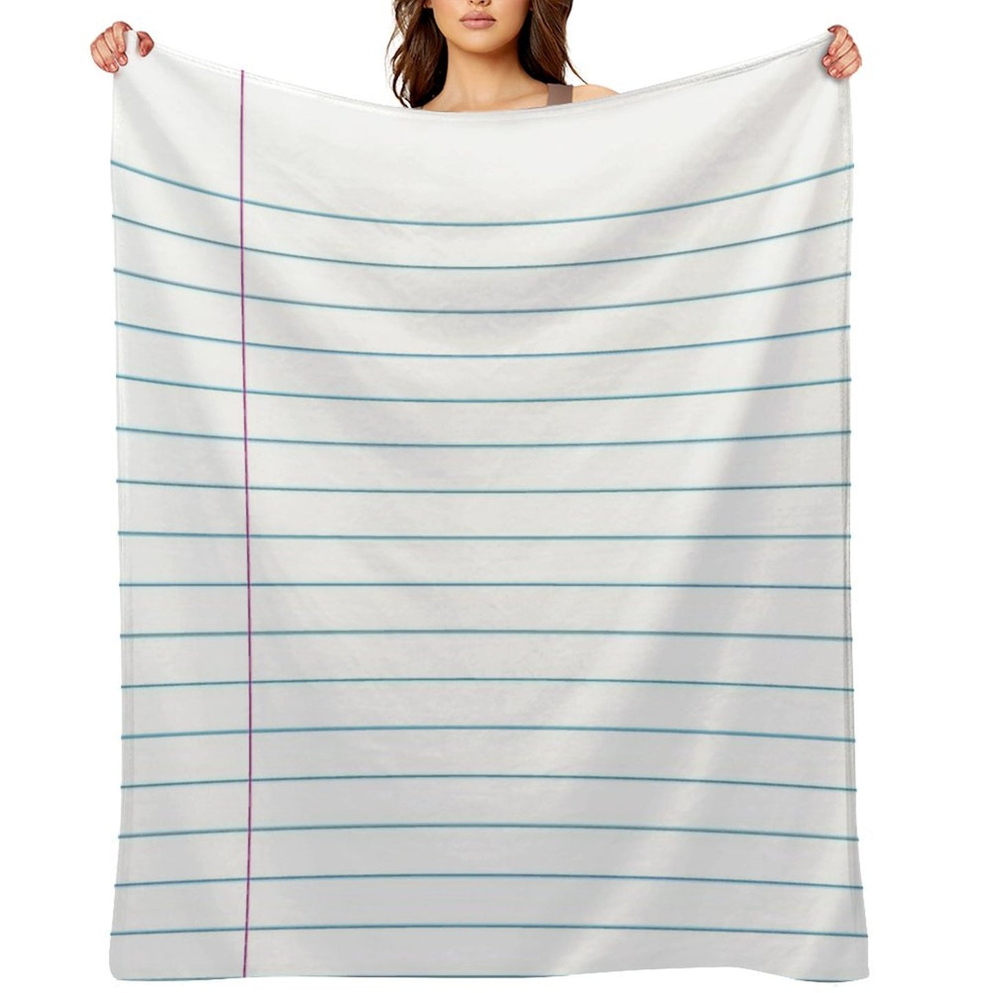 Lined Paper Throw Blanket