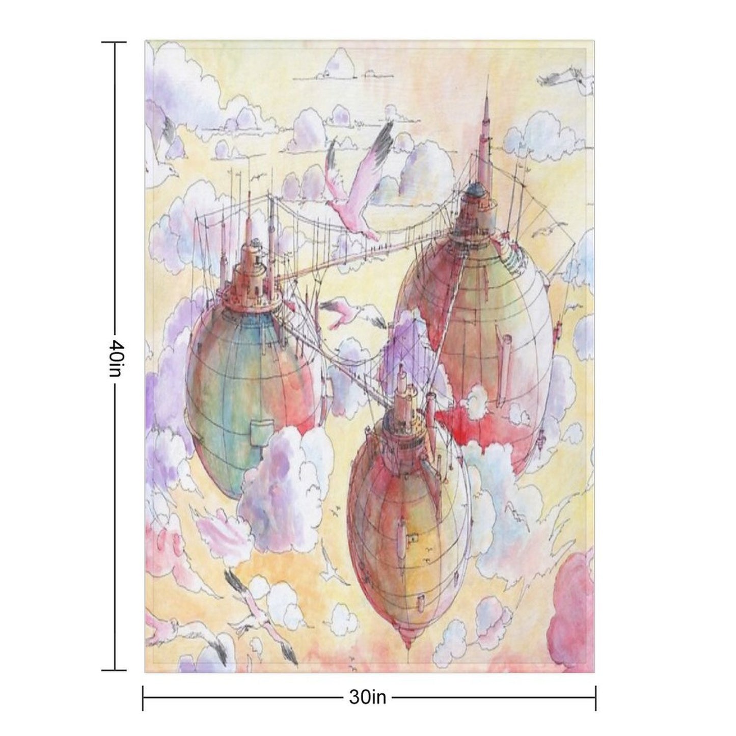 Three Worlds Throw Blanket