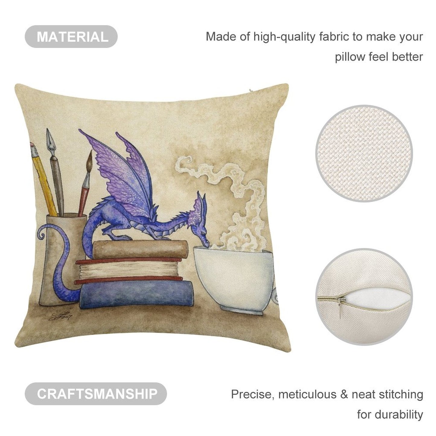 Whats In Here Linen Throw Pillow Cover
