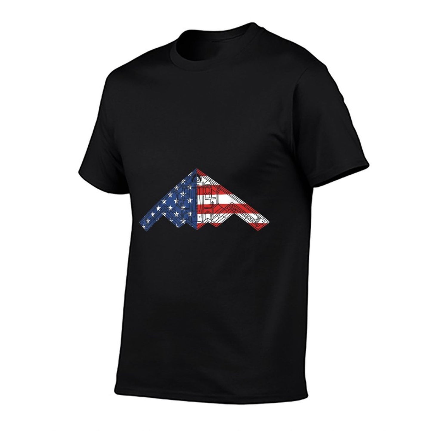 B-2 Bomber Stealth Aircraft Schematic American B2 High-quality Stitching T-Shirt