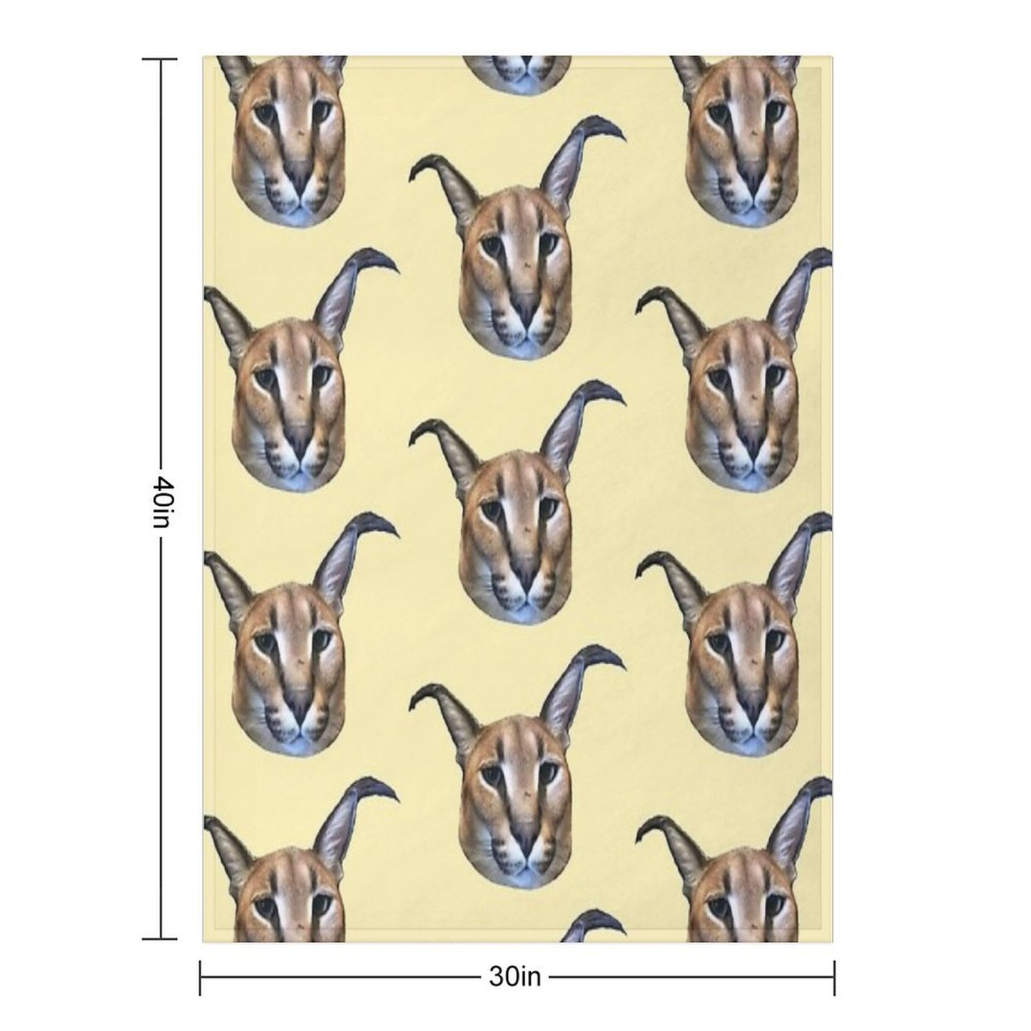 Big Floppa Throw Blanket