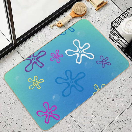 Ocean Flowers Bath Mat
