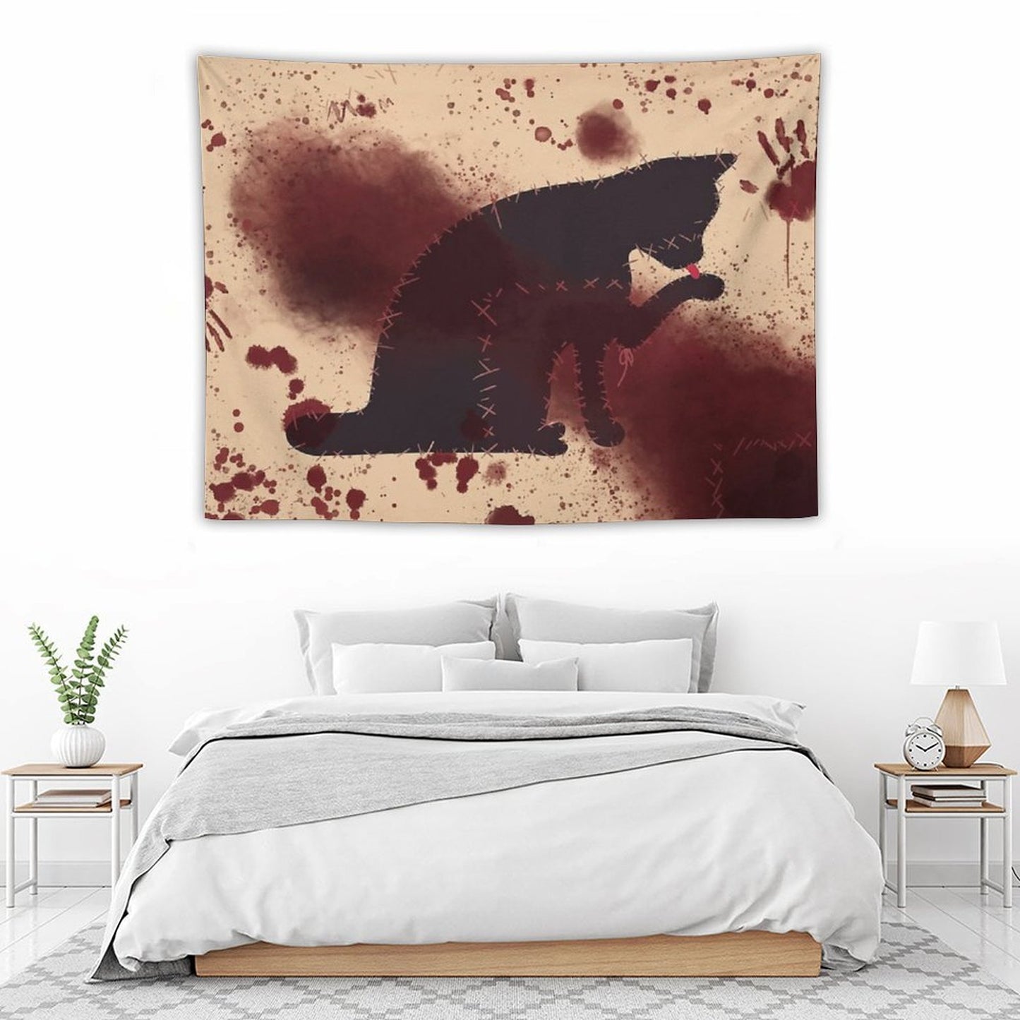 Bloody Cat Flag Tapestry