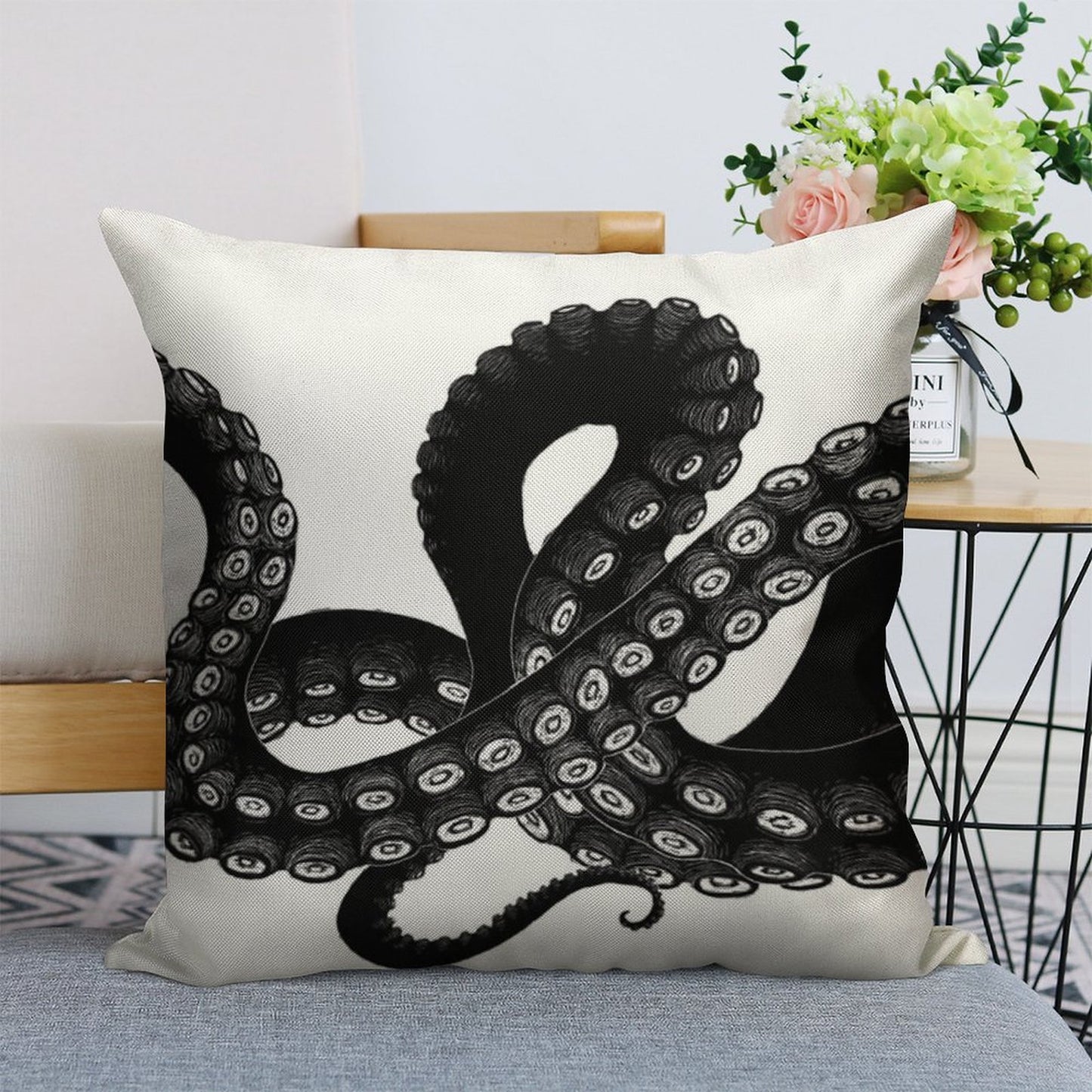 Get Kraken Linen Throw Pillow Cover