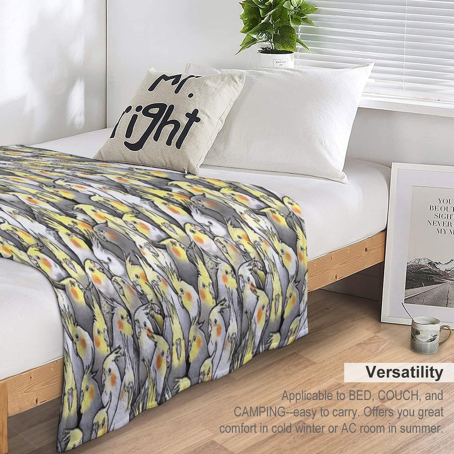 Cockatiels Galore Throw Blanket