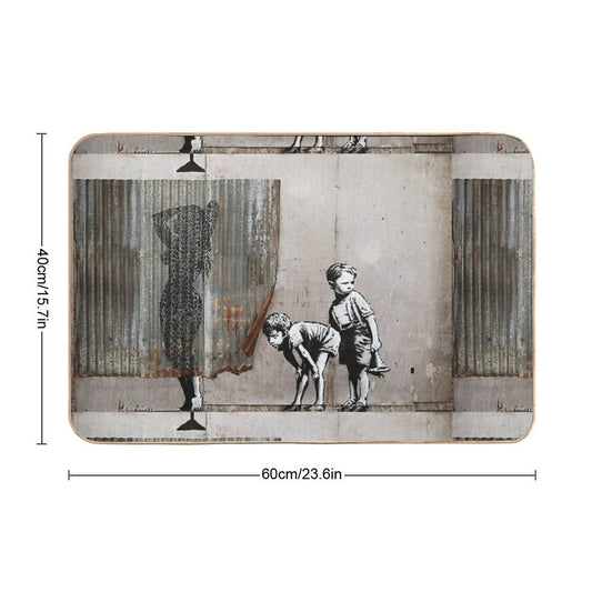 Banksy Shower Peepers Boys Bath Mat