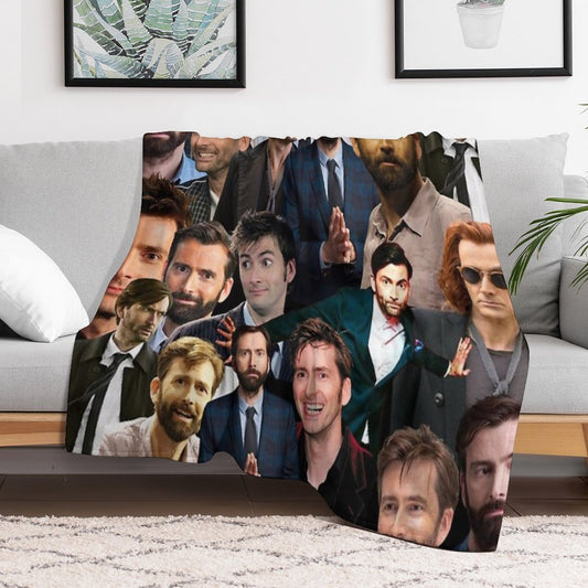David Tennant Collage Throw Blanket