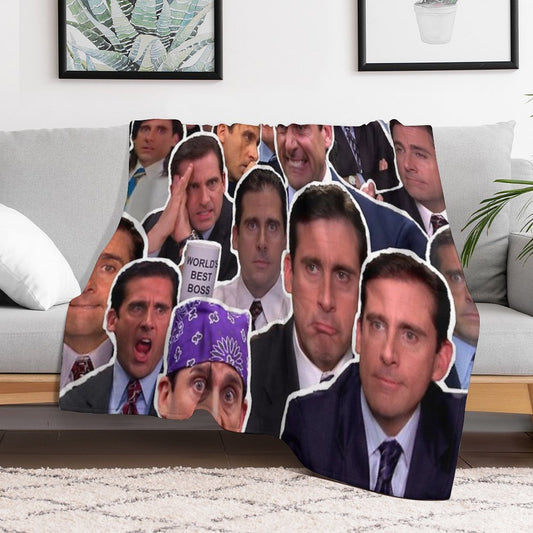 Michael Scott - The Office Collage Throw Blanket
