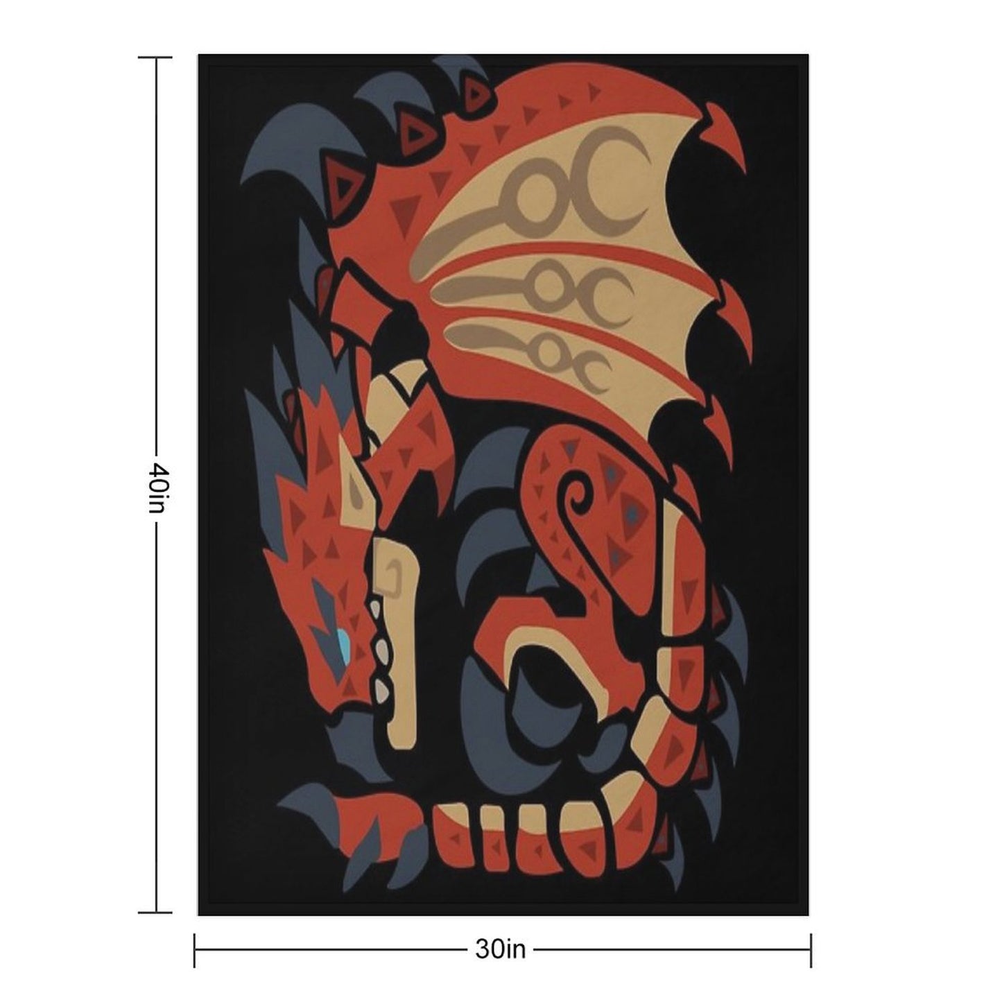 Rathalos - MHW Throw Blanket