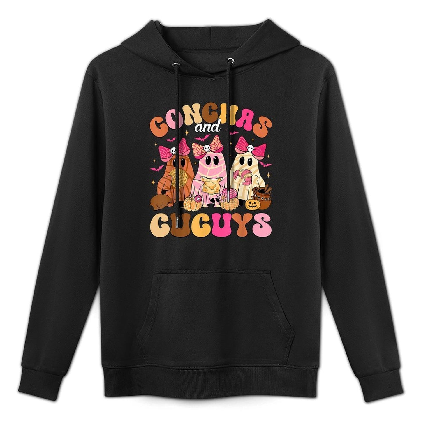 Cute Conchas And Cucuys Ghost Funny Mexican Halloween Ghost Relaxed Fit Hoodie