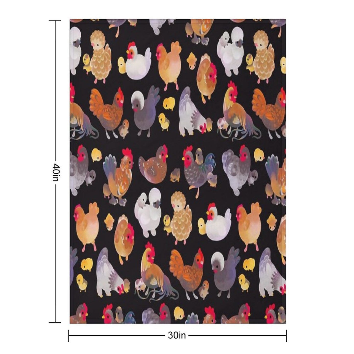 Chicken And Chick - Dark Throw Blanket