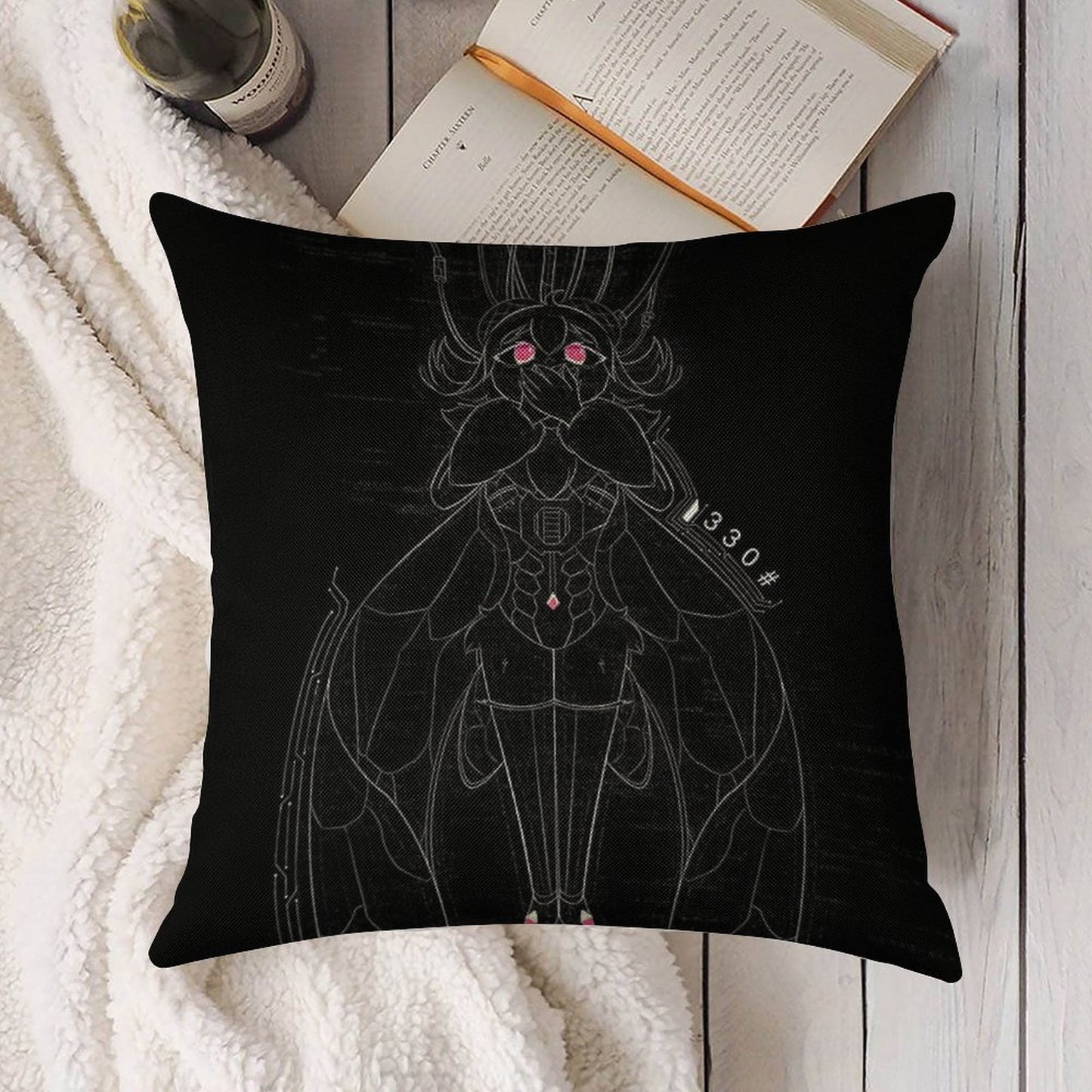 An Unspoken Code (Dark) Linen Throw Pillow Cover
