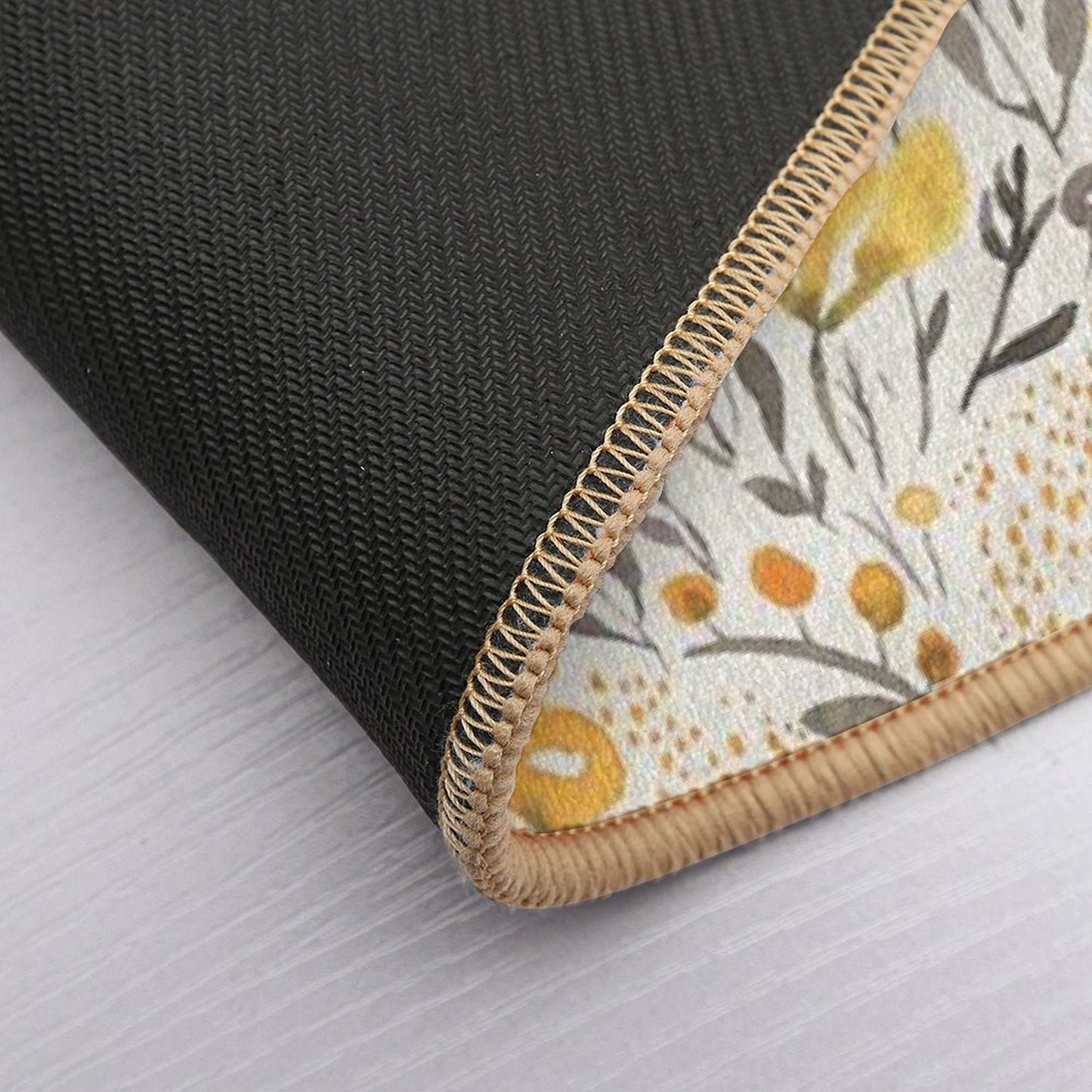 Yellow Field Slip-Resistant Bath Mat