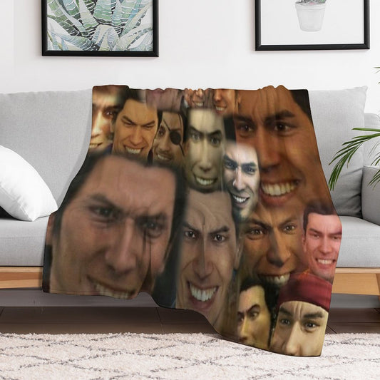 Happy Kazuma Kiryu ) Throw Blanket