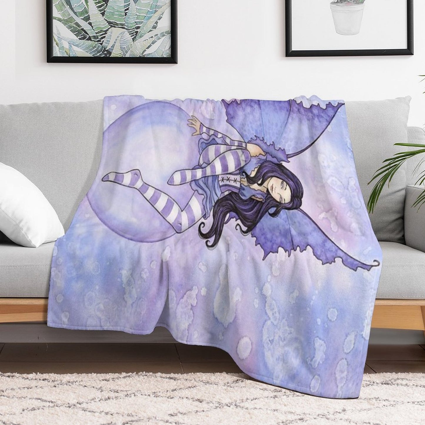 Bubble Rider Throw Blanket