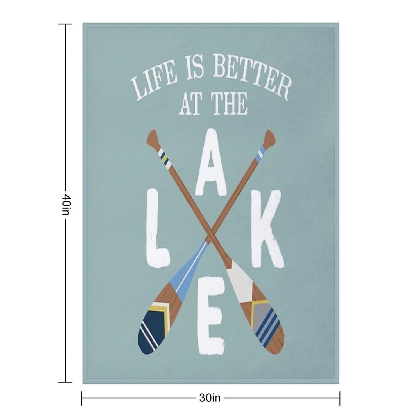 Life Is Better At The LAKE Painted Paddles Throw Blanket