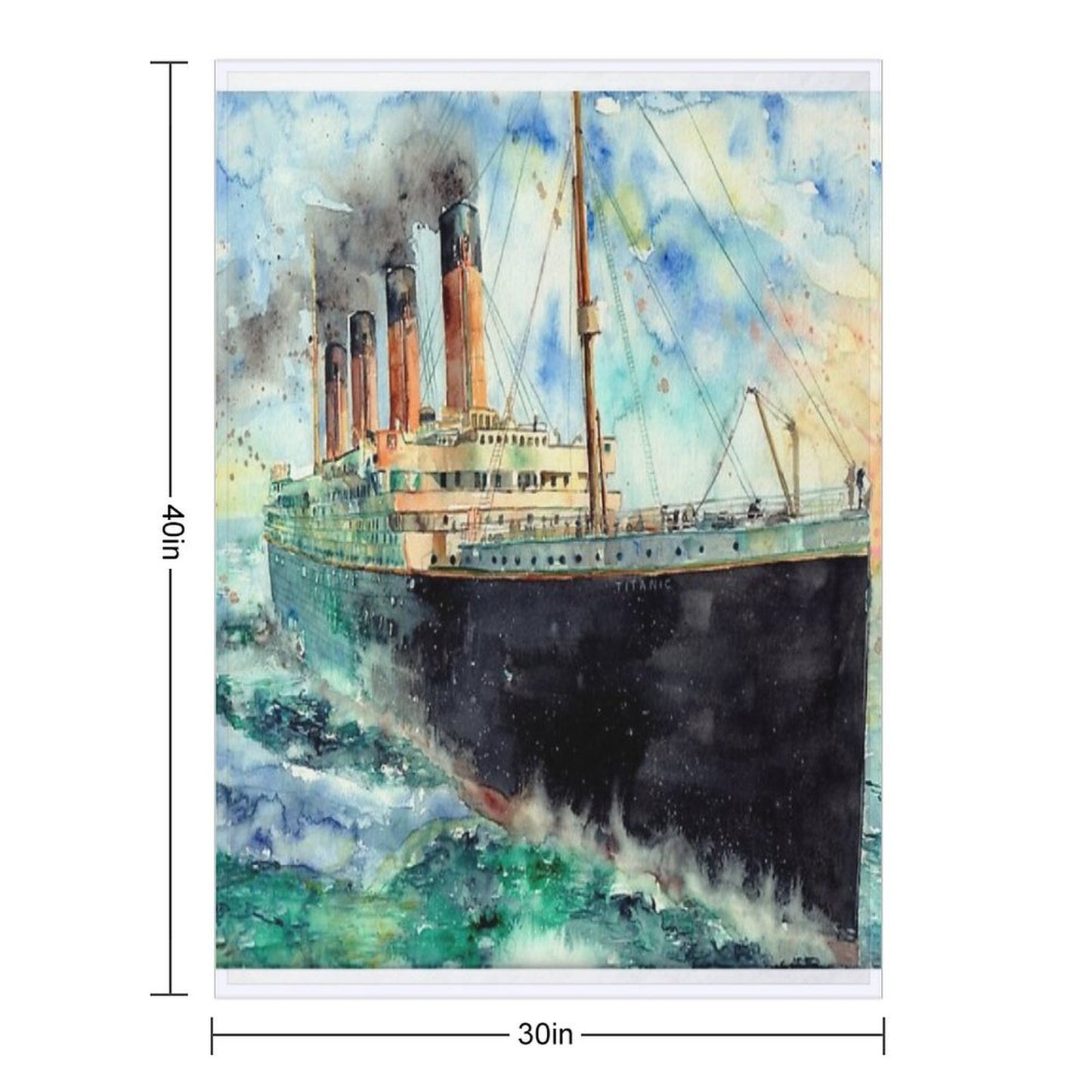 RMS Titanic White Star Line Ship 1912 Throw Blanket