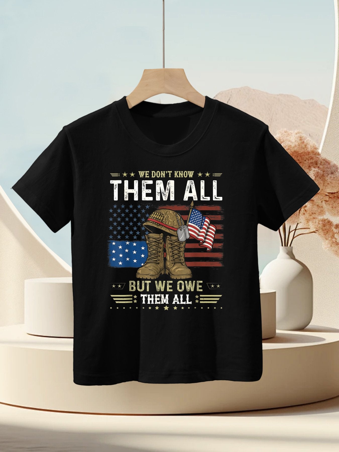 We Owe Them All Partiotic Veterans Day Memorial Day Kids T-Shirt
