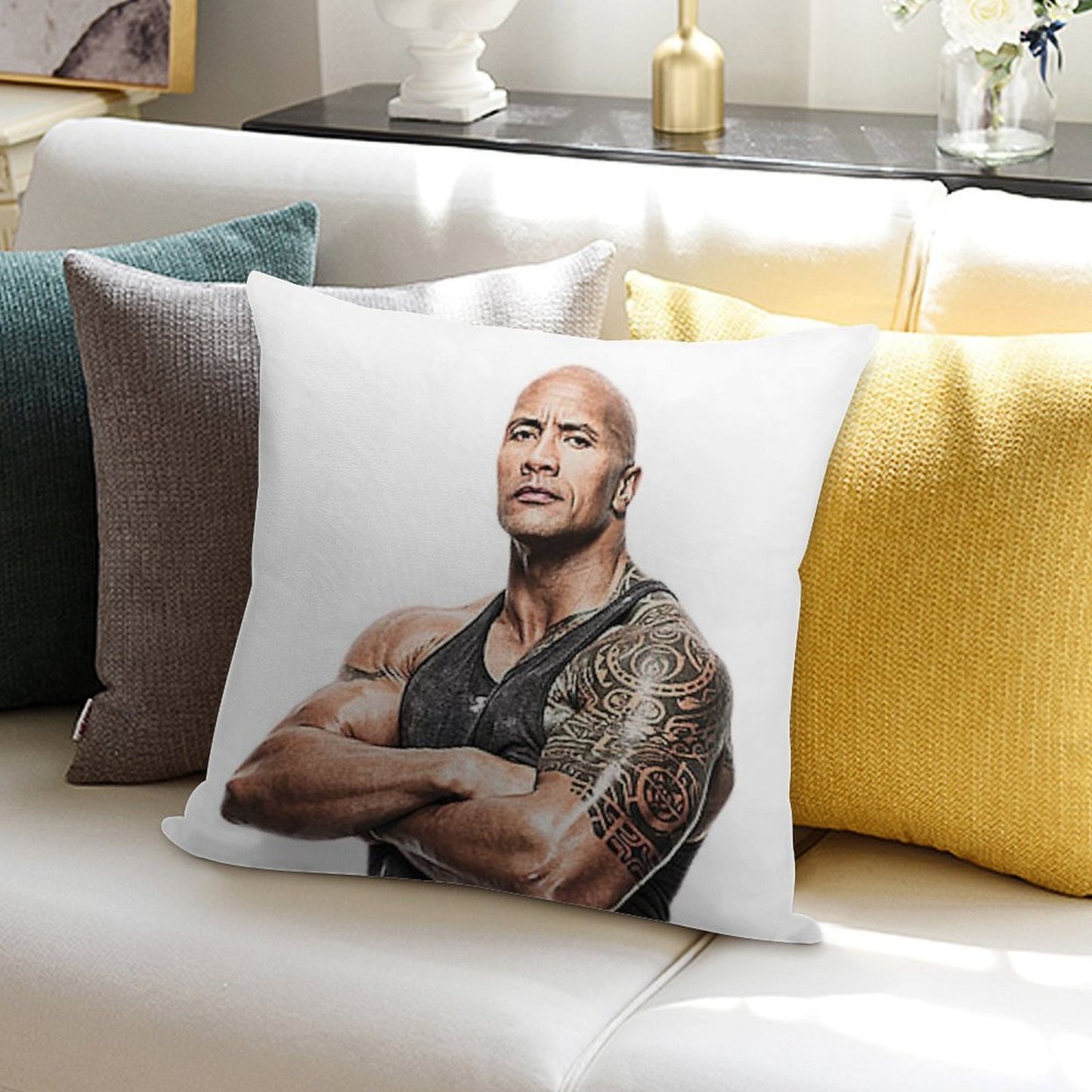 CAN YOU SMELL WHAT THE ROCK IS COOKING Soft Durable Construction Throw Pillow