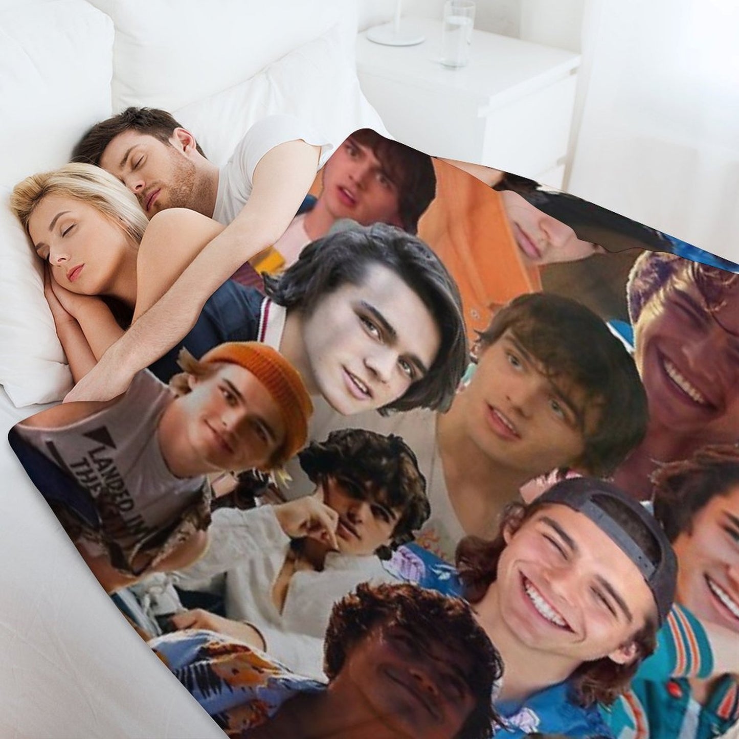 Charlie Gillespie Photo Collage Throw Blanket