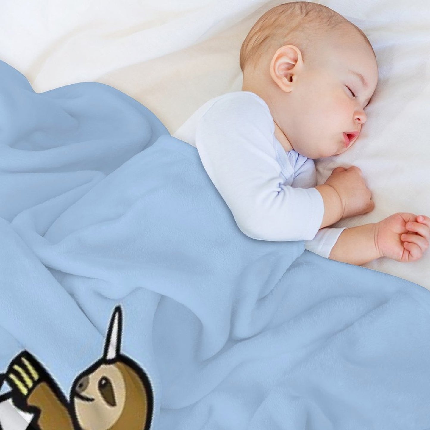 Slothicorn Riding Unicorn Throw Blanket