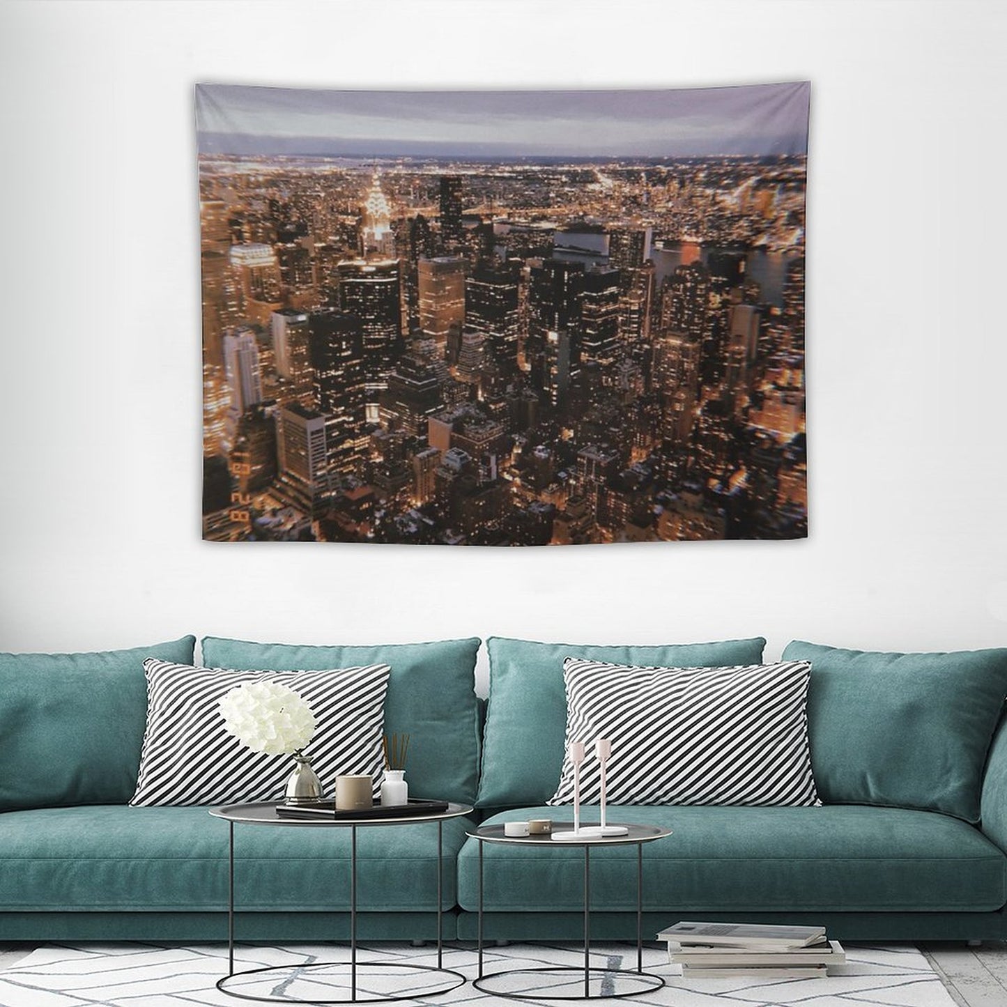 New York at Night Tapestry