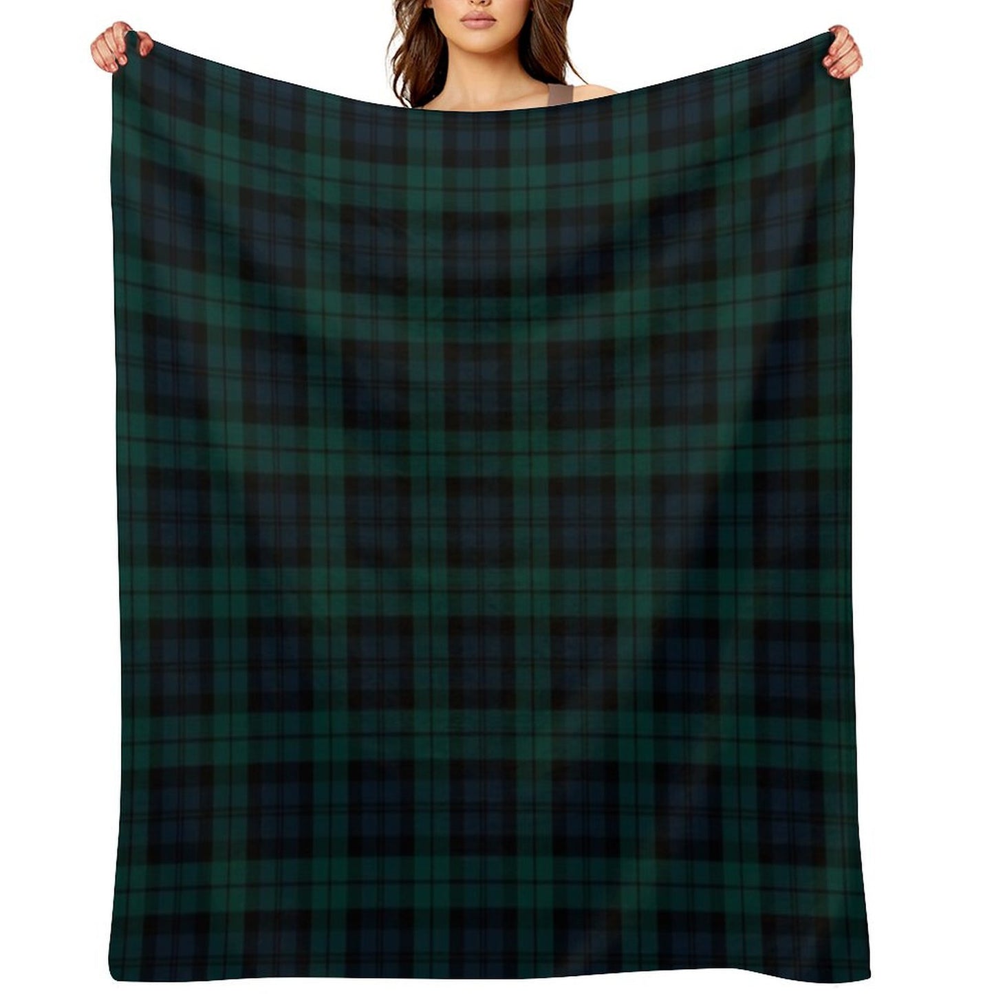 Black Watch Tartan Plaid Pattern Throw Blanket