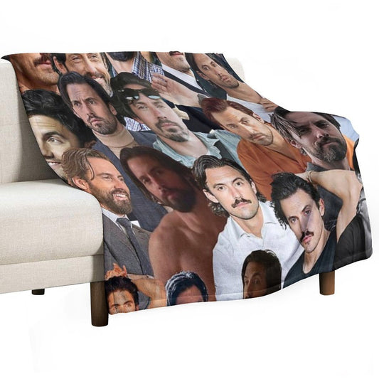 Milo Ventimiglia Photo Collage Throw Blanket