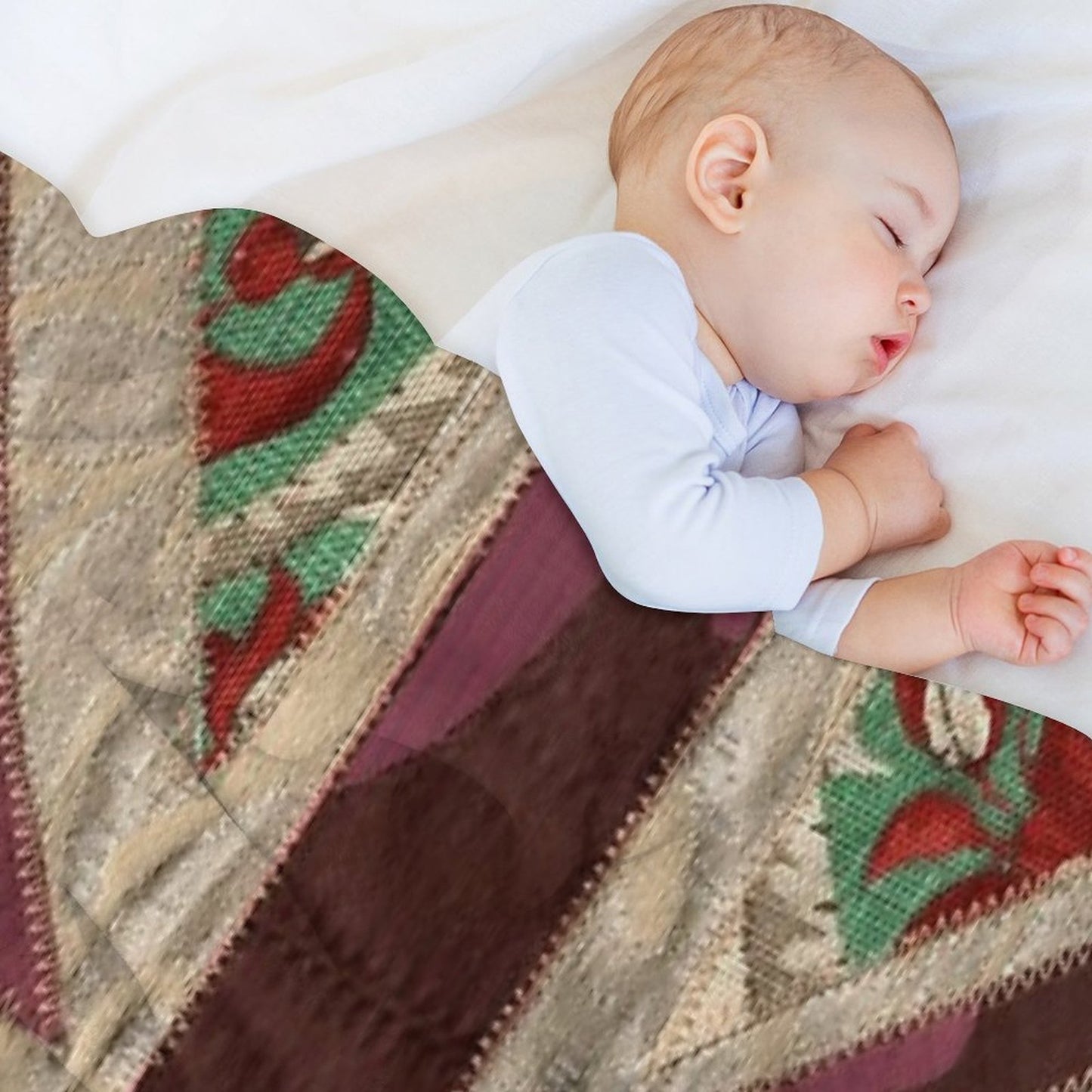 Stitched Fabric Union Jack British Flag Throw Blanket