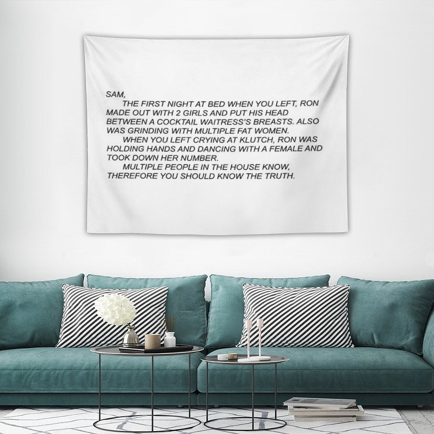 The Note Wall Tapestry Jersey Shore Tapestry