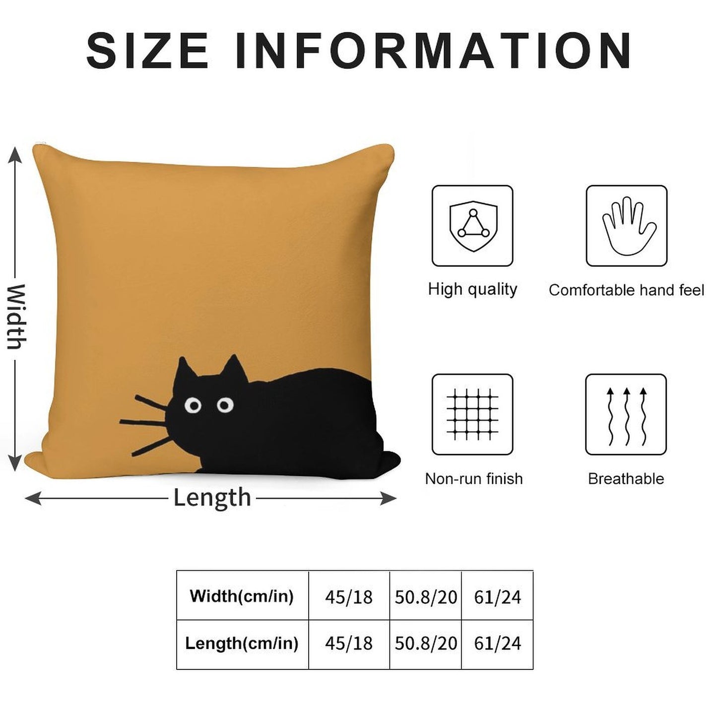 Black Cat(s) Soft Fade-Resistant Throw Pillow