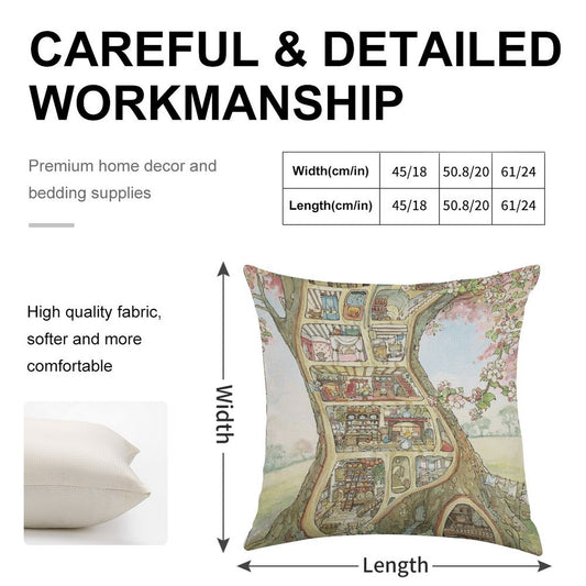 Crabapple Cottage Linen Throw Pillow Cover