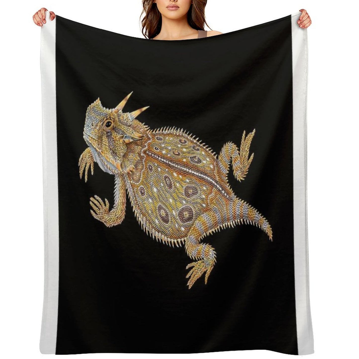 Horned Lizard Throw Blanket