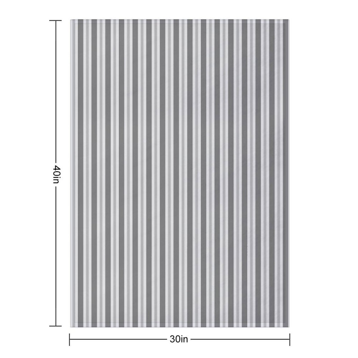 Soft Greys - Asymmetric Stripes Throw Blanket