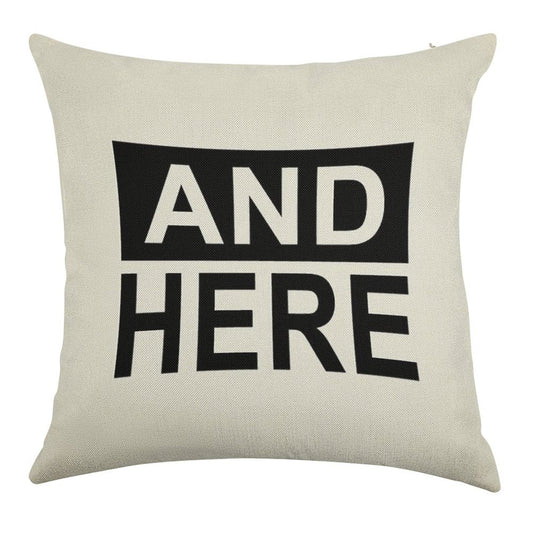 I Had Sex Here - And Here Linen Throw Pillow Cover